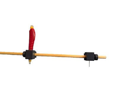 Large compass using wood stick
