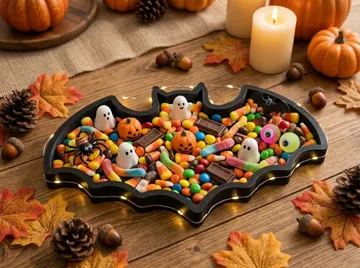 Bandeja organizadora: Bat Tray – 3 Sizes | Halloween Candy Dish & Decor — vista de referencia 5