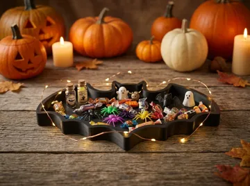 Bandeja organizadora: Bat Tray – 3 Sizes | Halloween Candy Dish & Decor — vista de referencia 3