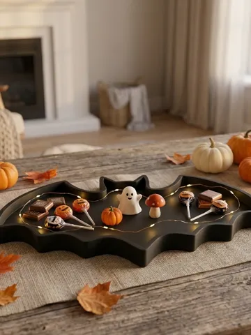 Bandeja organizadora: Bat Tray – 3 Sizes | Halloween Candy Dish & Decor — vista de referencia 2