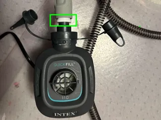 CPAP hose adapter to Intex Quickfil 110 blower