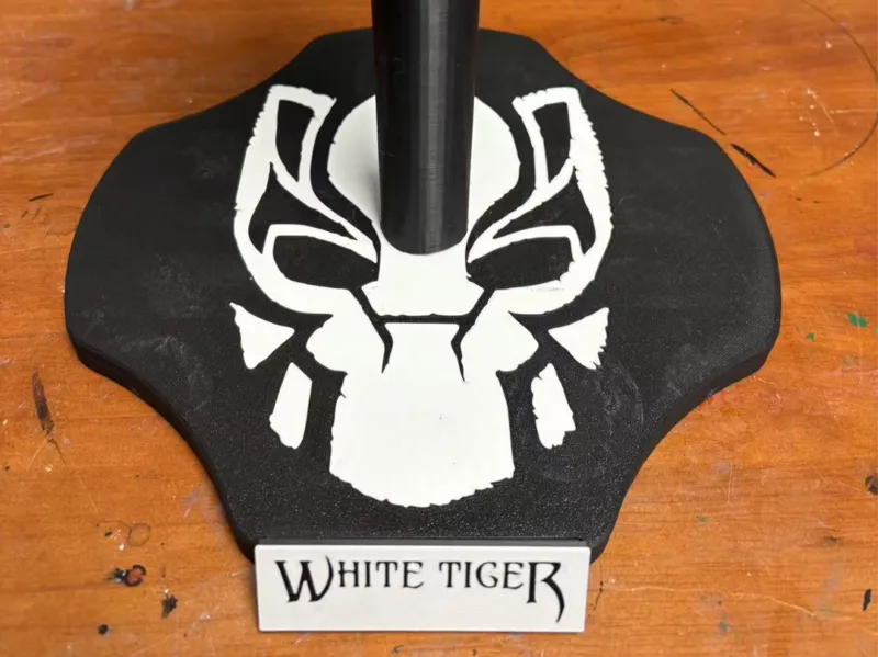 White tiger stand cosplay helmet