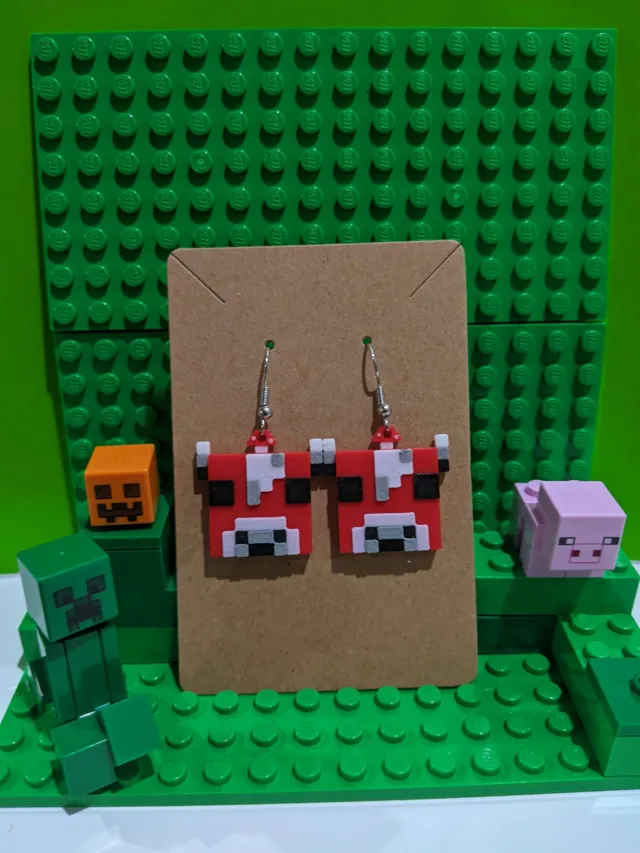 MineCraft Mooshroom Earring