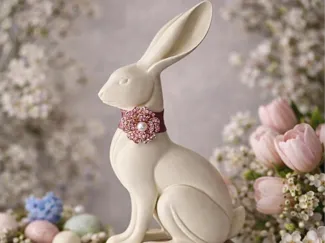 Elegant Hare Sculpture - Bunny Decor Easter
