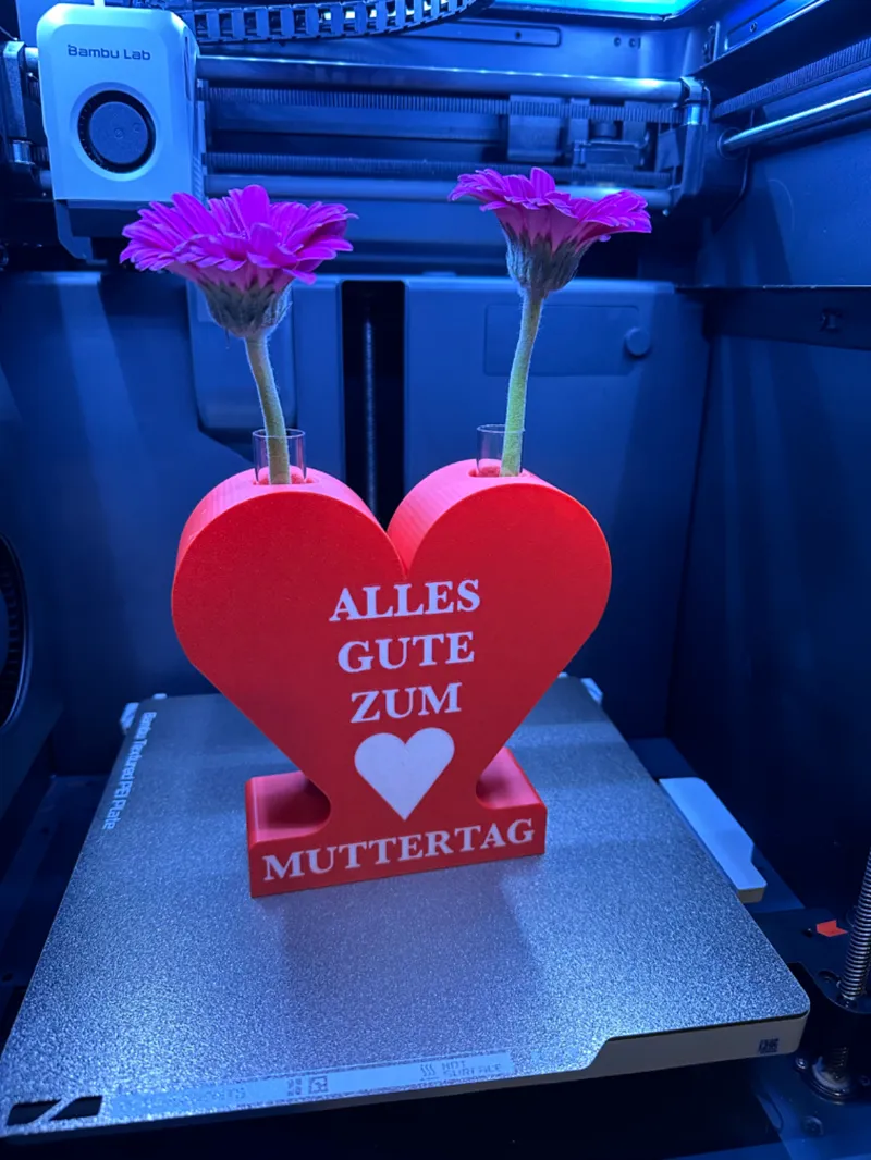 Mother Day Gift....Muttertag Herz Vase