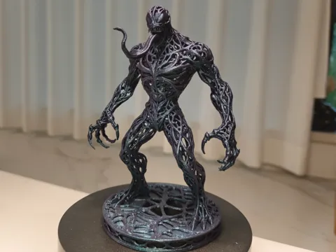Soporte: Venom Symbiote: Intricate Line-Sculpted Hollow Art — referencia de MakerWorld