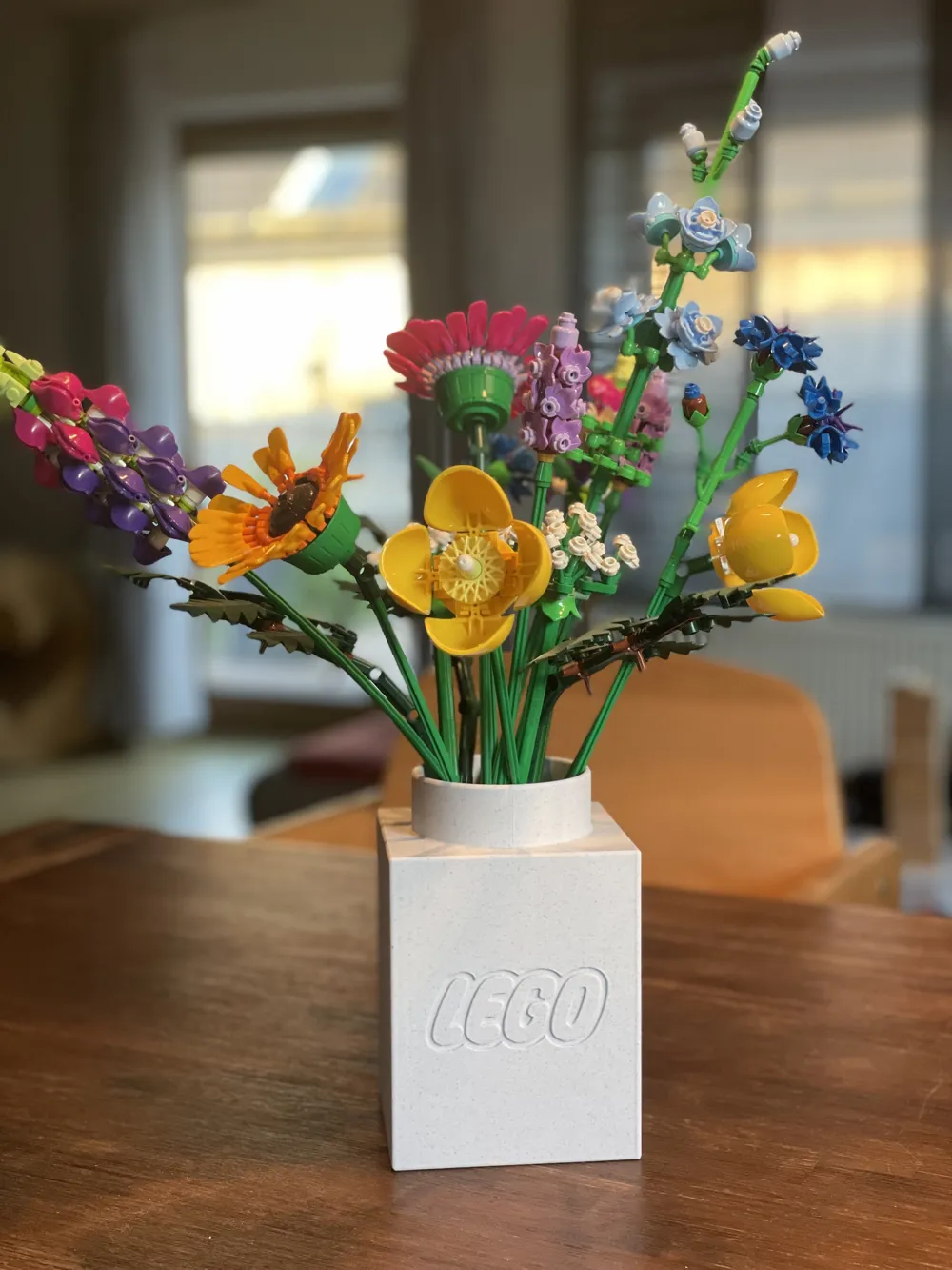 Vase for flowers made of building blocks. Angular 1x1x2 - Free 3D Print ...