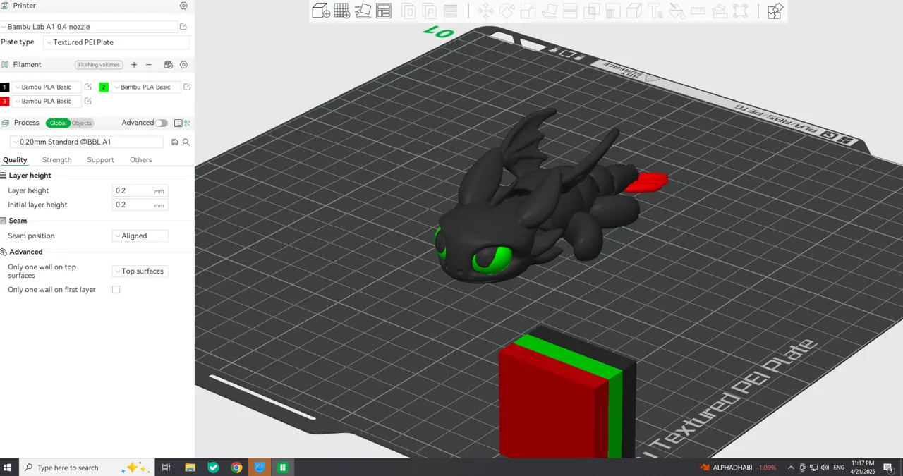 articulated toothless night fury dragon view 2