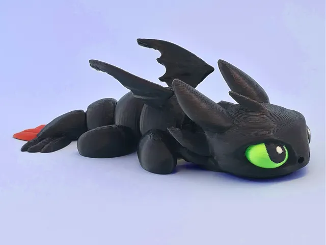 articulated toothless night fury dragon