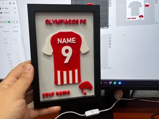 Olympiacos FC Customizable Jersey Frame 