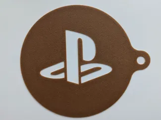 Coffee Stencil Playstation Logo
