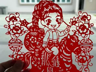 2026 马年剪纸 - Rumi Riding Horse (CNY Decoration)