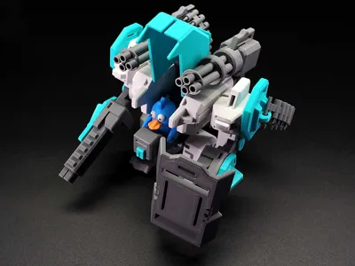 Azure Abyss Combined Fleet Ice Shark | Heavy Mech | Compatible with Mini Figures