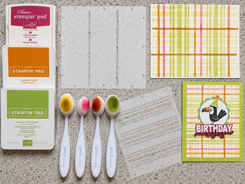 Plaid Background Layering Stencil (2-Piece)