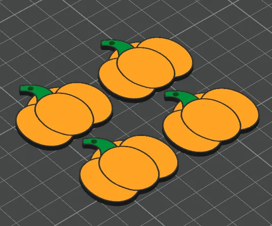 Fall/Halloween Pumpkin Earrings / Keychains view 2