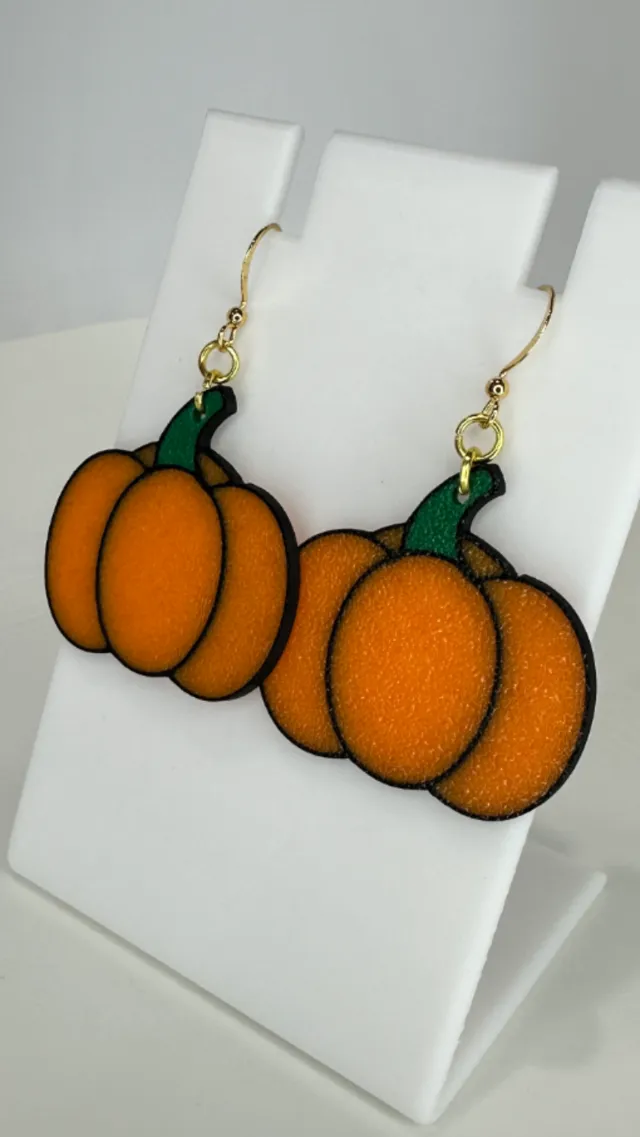 Fall/Halloween Pumpkin Earrings / Keychains