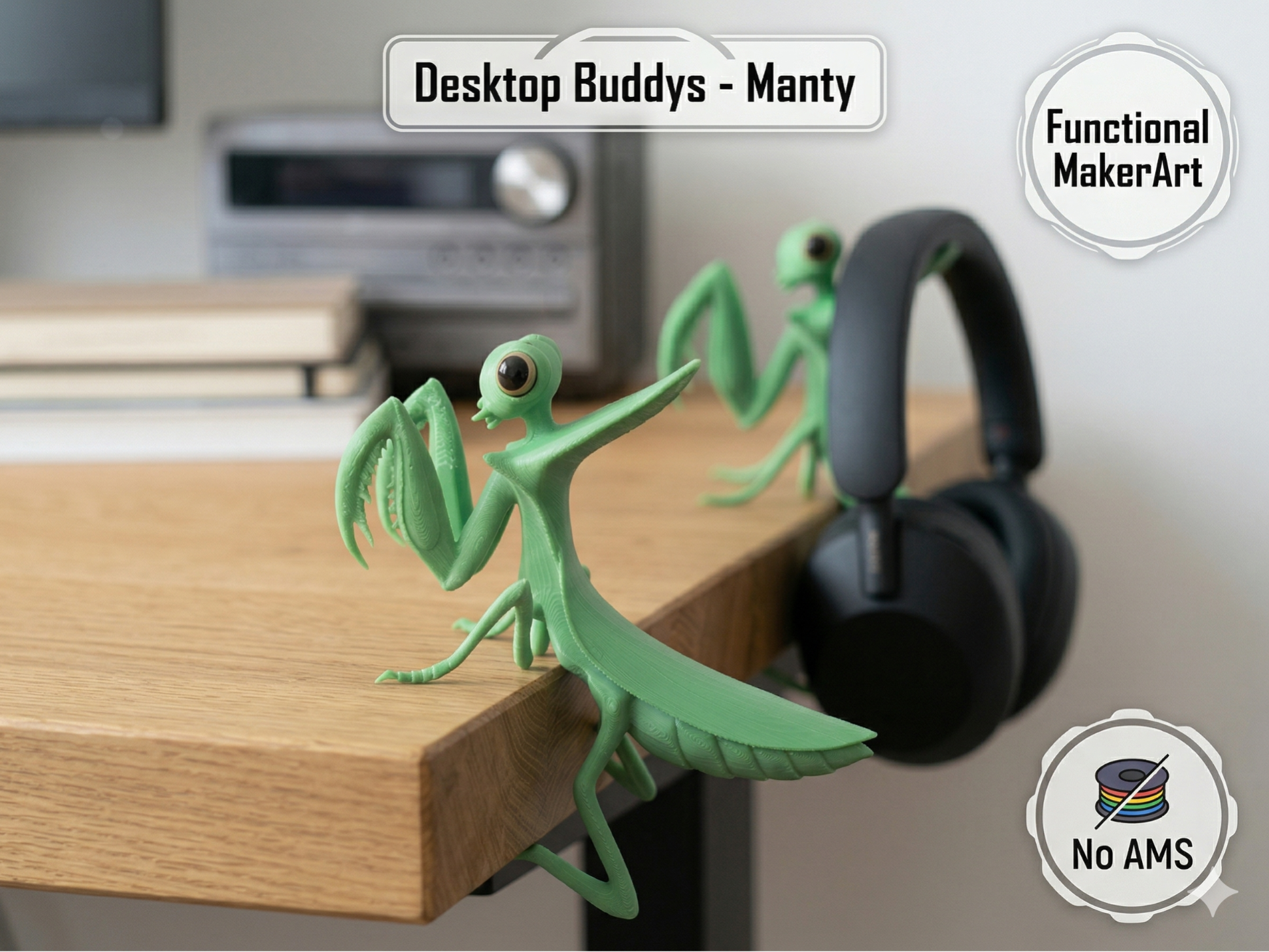 Desktop Buddys - Manty the headphone hunter