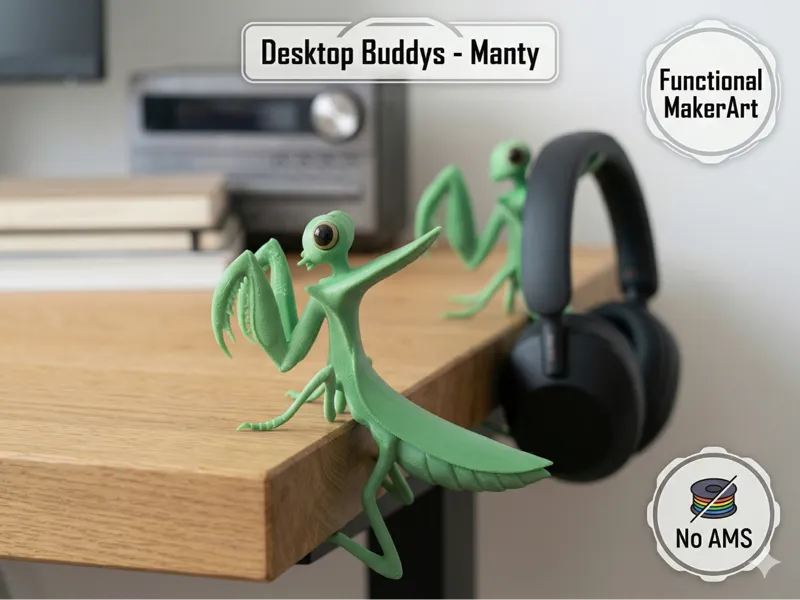 Desktop Buddys - Manty the headphone hunter