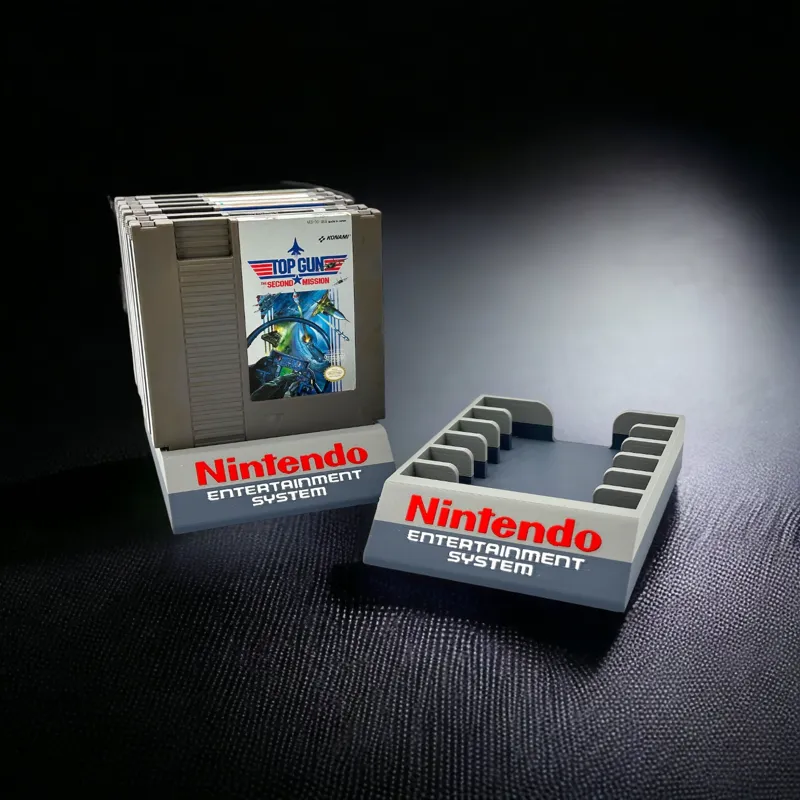 Nintendo Entertainment System (NES) Video Game Holder (6 Games) - Collection Organizer, Game Stand