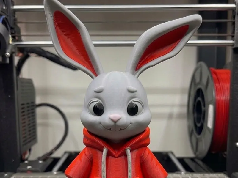 Street-Style Bunny - Bold Red Edition