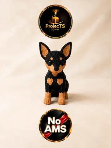 Modelo para impresión 3D: Strick-Pinscher — vista de referencia 2