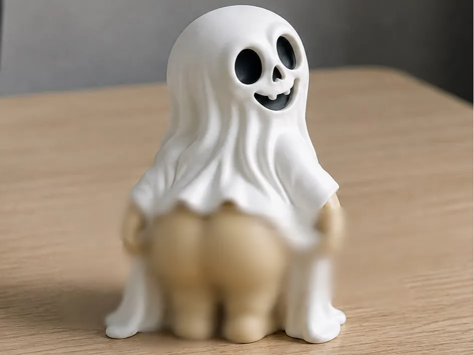 Adorno temático: funny ghost with .... Referencia del modelo original.