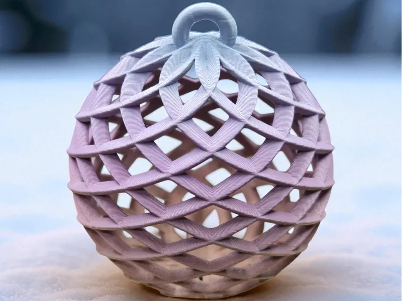Spiral Christmas ball tree ornament