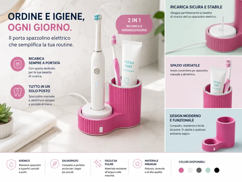 Porta spazzolino elettrico