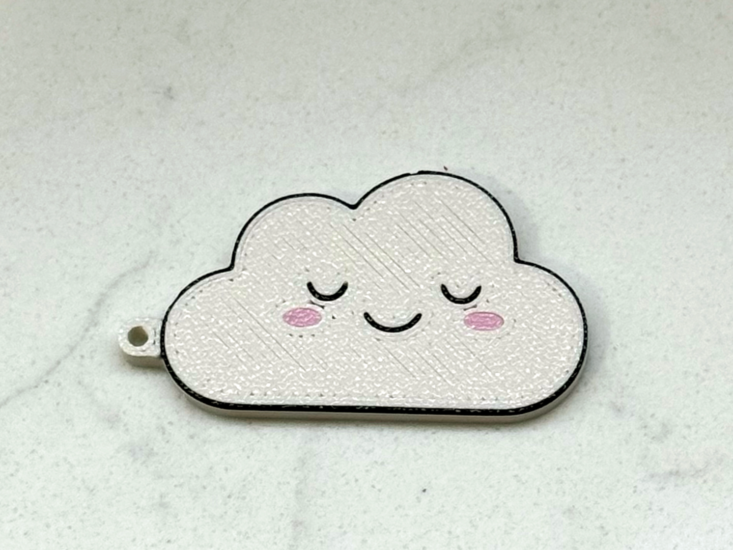 Happy Cloud Keychain