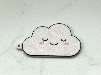 Happy Cloud Keychain