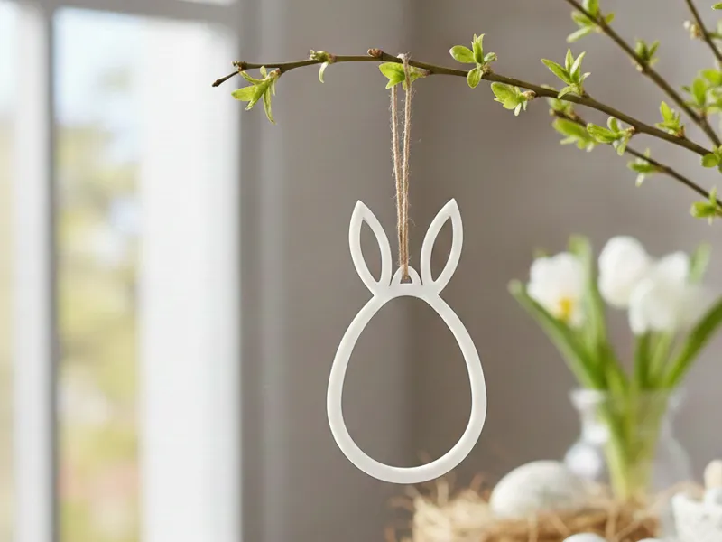 Osterei Anhänger mit Hasenohren für Osterstrauch