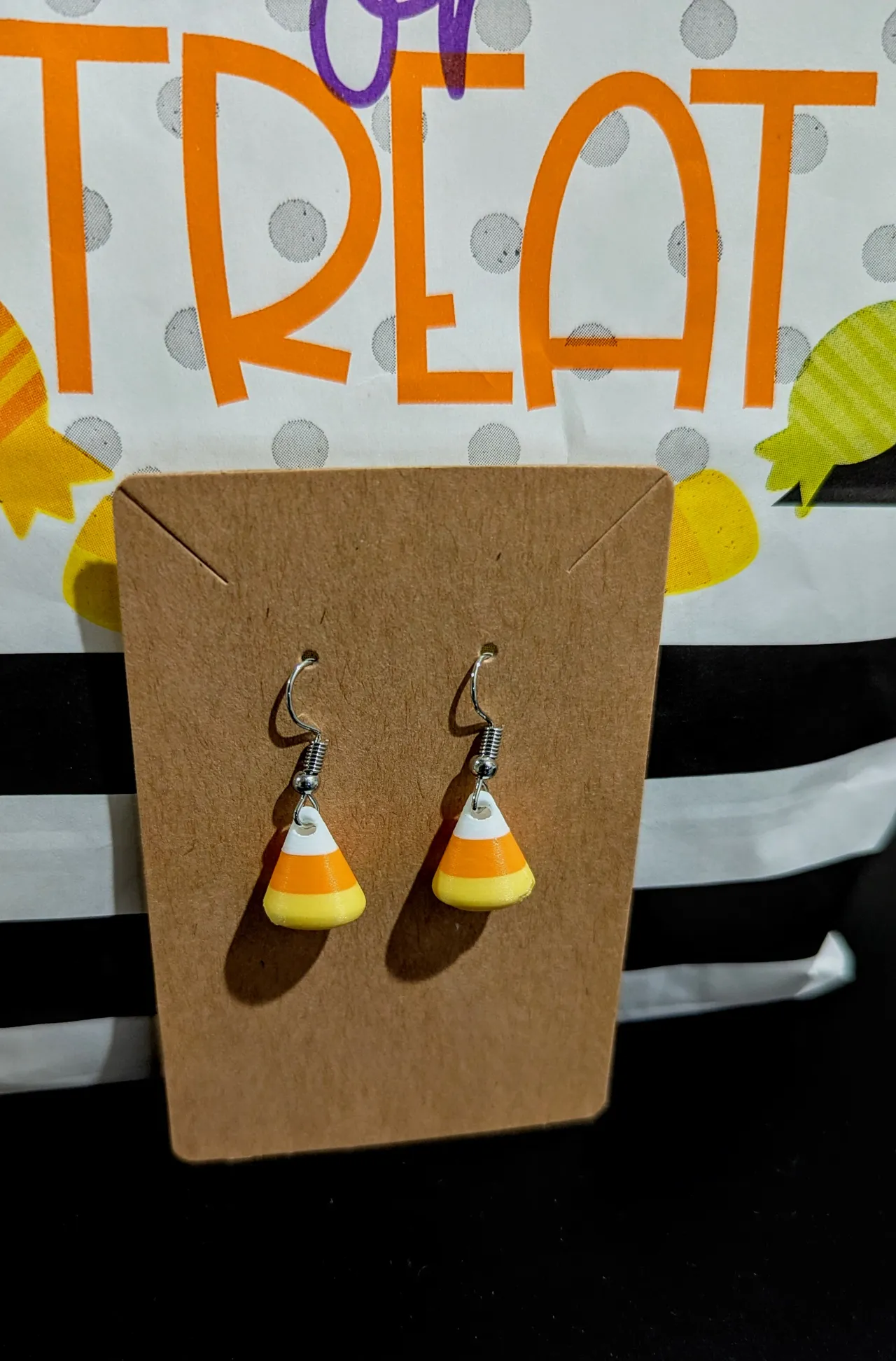 Candy Corn Earrings view 2