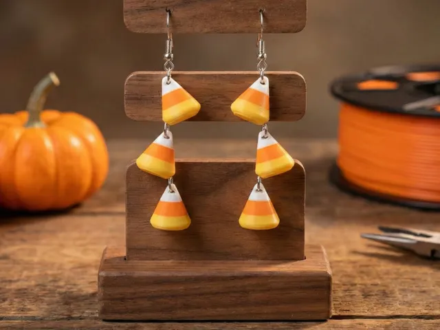 Candy Corn Earrings