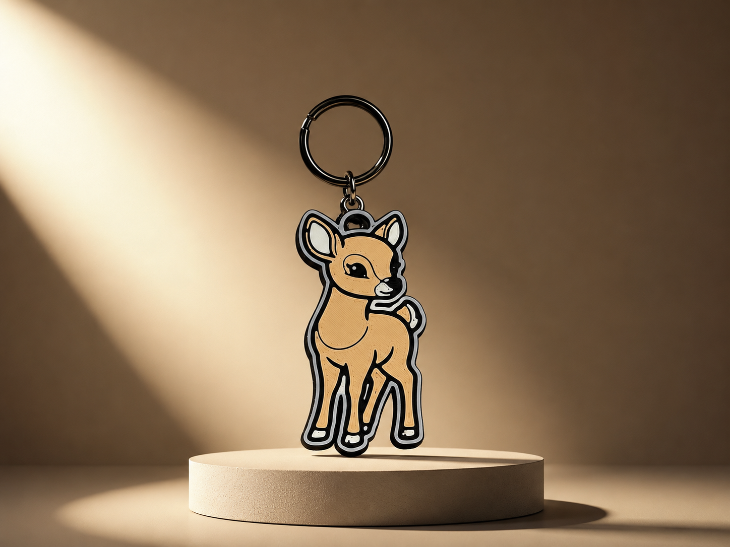 adorable deer keychain