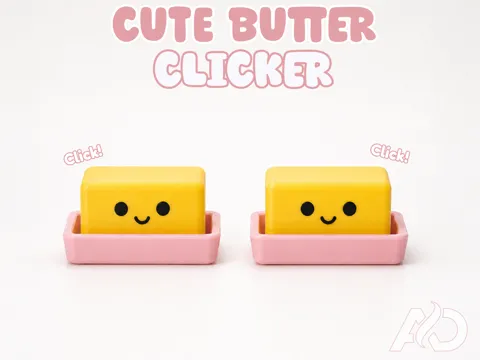 Objeto manipulable: CUTE BUTTER CLICKER — referencia de MakerWorld