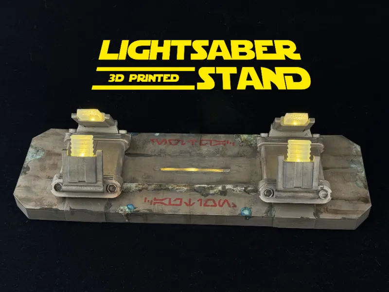 Lightsaber Stand (w LED Lights) - Savi's Workshop