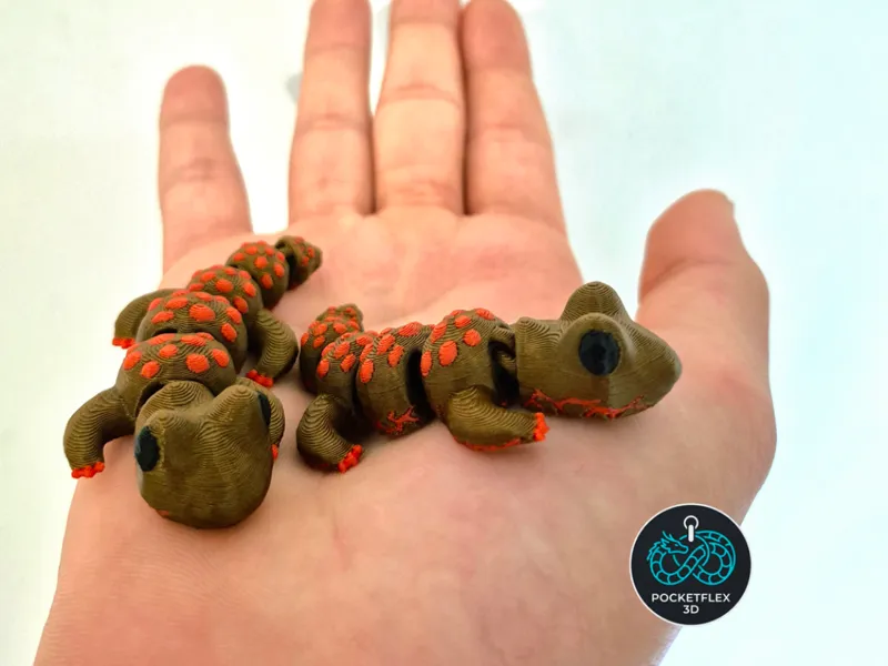 Articulated Gecko Keychain