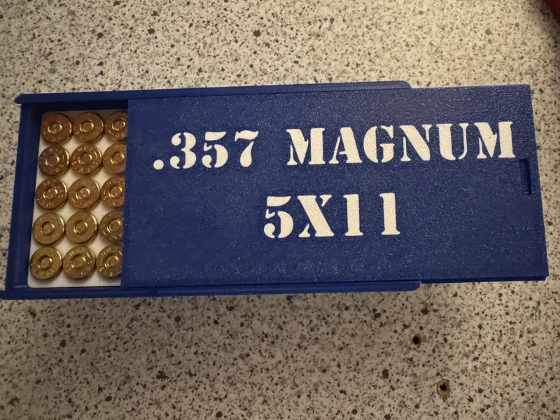 Ammo box for .357 Magnum (55 rounds)