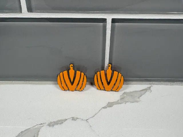 Festive Pumpkin mesh earrings