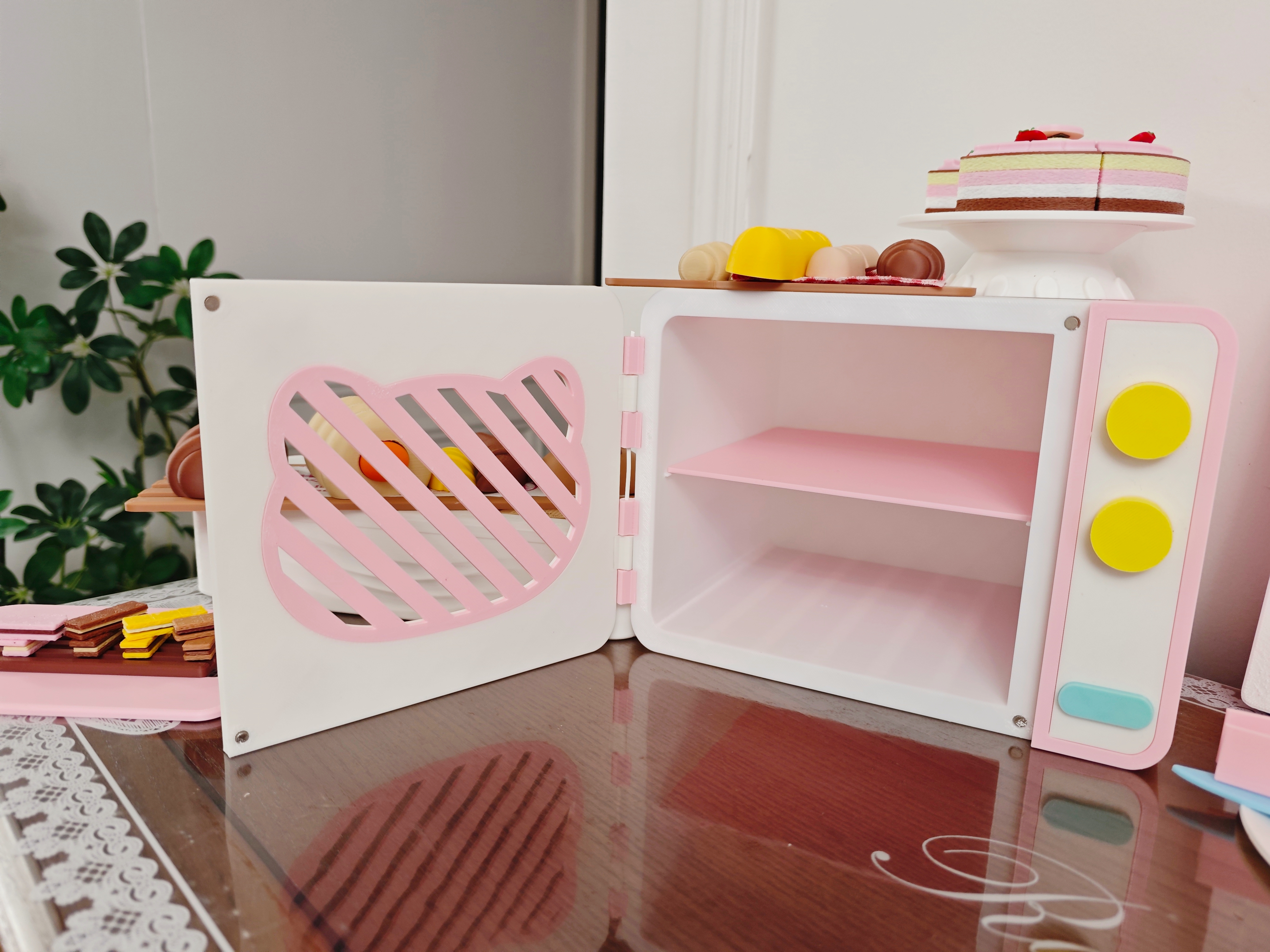 Miniatura 8 do modelo 3D 迷你人生过家家 烘焙达人 小孩玩具自由组拼装 模块化 一大套烤箱微波炉蛋糕面包饼干马卡龙随意组合