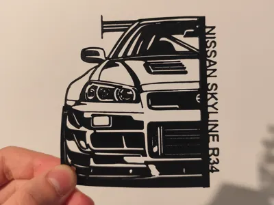 NISSAN SKYLINE R34 wall decoration