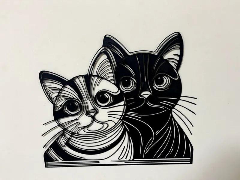 Wall Art - Adorable Cat Couple