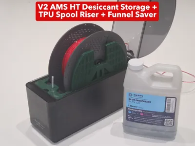 V2 AMS HT Desiccant Storage + TPU Spool Riser 