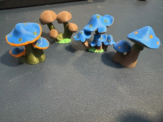 Four tiny mushrooms - set #3 - Vortek!