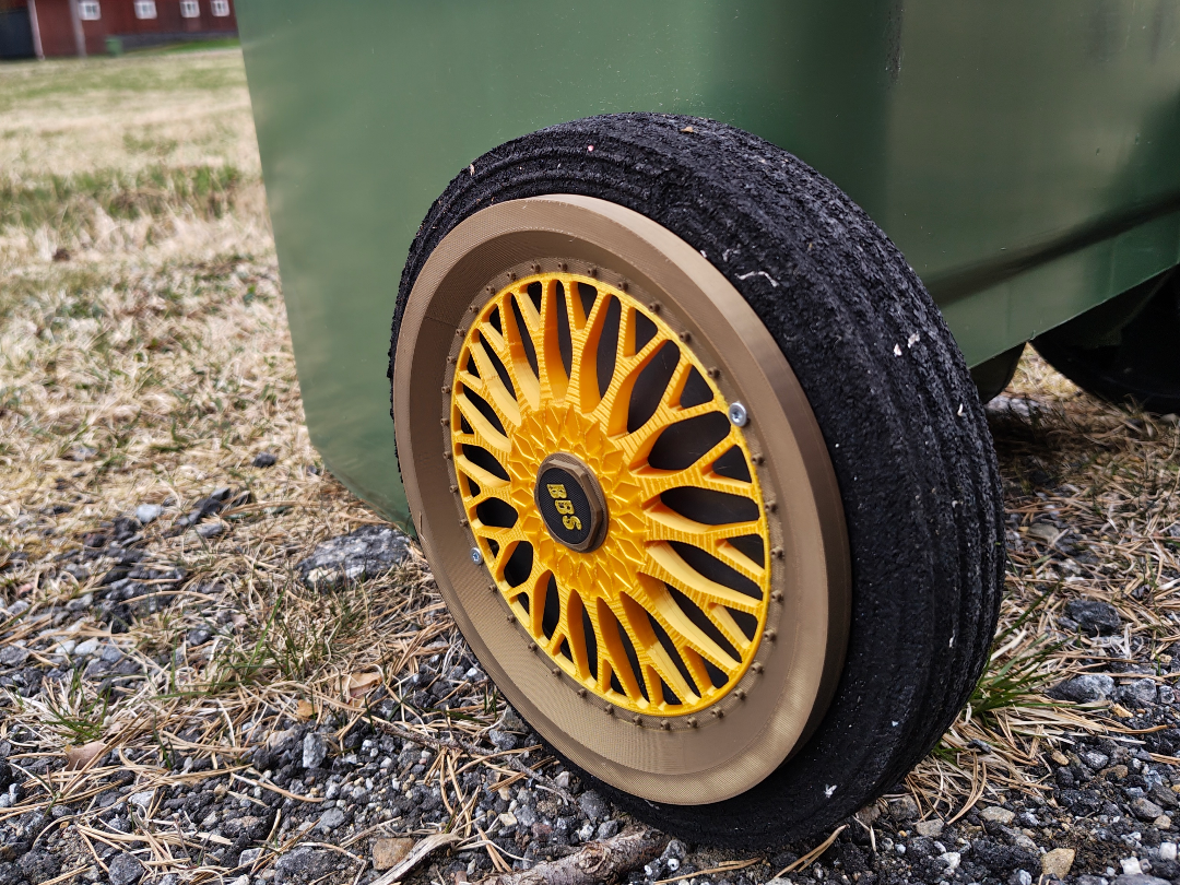BBS Style Wheel Covers for Swedish Bins