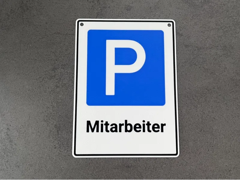 Parkplatzschild für Mitarbeiter