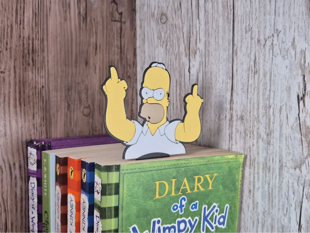 Simpsons Bookmark Draw Homer Simpson Bookmark / Paperclip by mattgrfn - MakerWorld