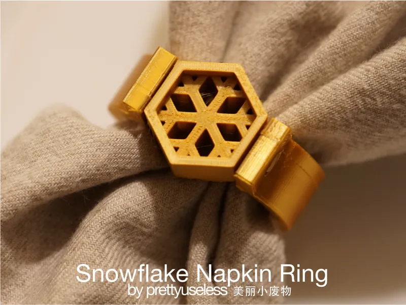 Rotatable Snowflake Napkin Ring