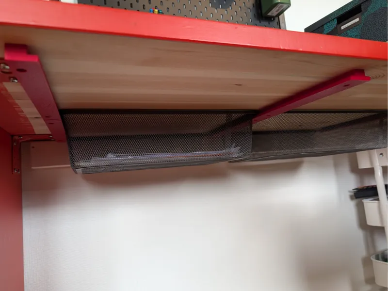 Ikea Trofast rails for under desk mount
