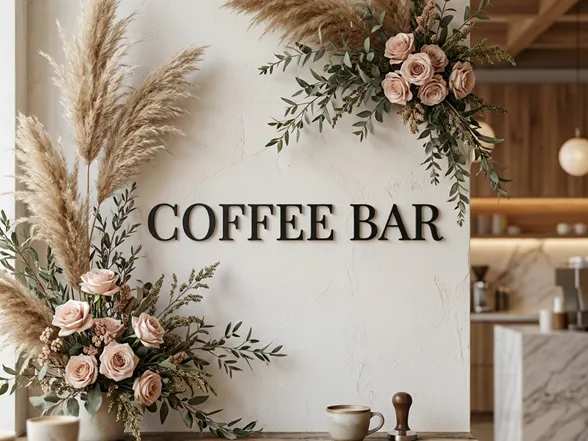 Modern Coffee Bar Wall Sign